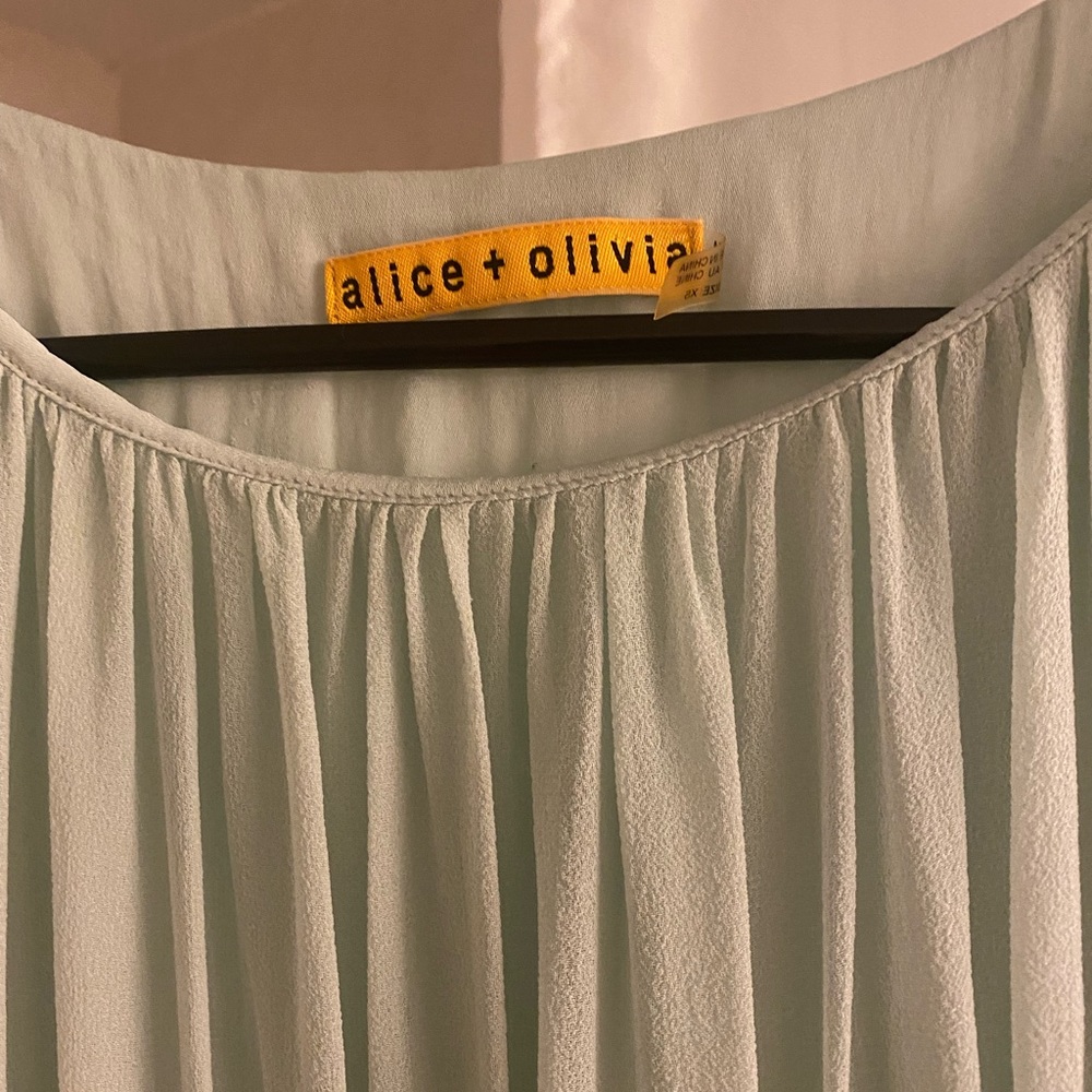 Alice & Olivia sea foam green dress